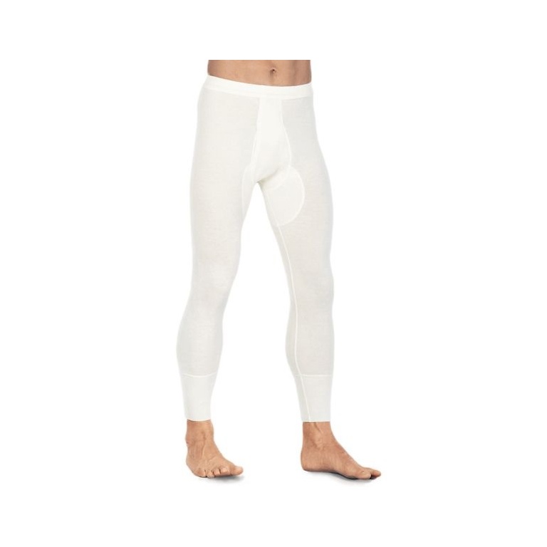 Medima Bielizna Spodnie termiczne z otworem (20% Angora) długie białe męskie (rozm. XL+XXL)